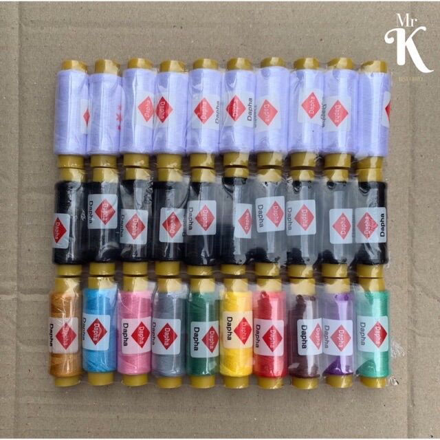 💥Sỉ_ 100 Ống Chỉ May áo quần Nhiều Màu (10 lốc)