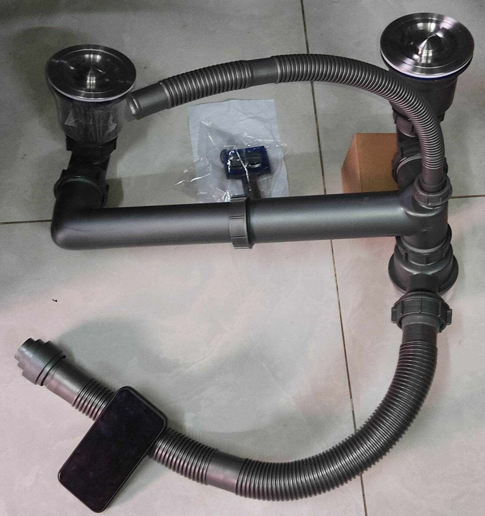 Xi phông thoát chậu rửa chén, bát Ống thoát nhựa cứng cao cấp.