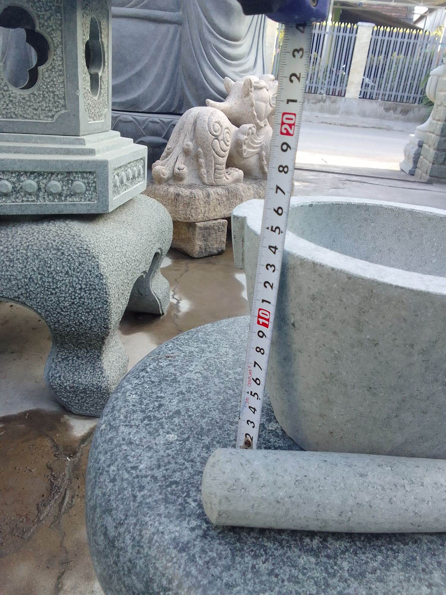 cối và chày đá kích thước 21cm