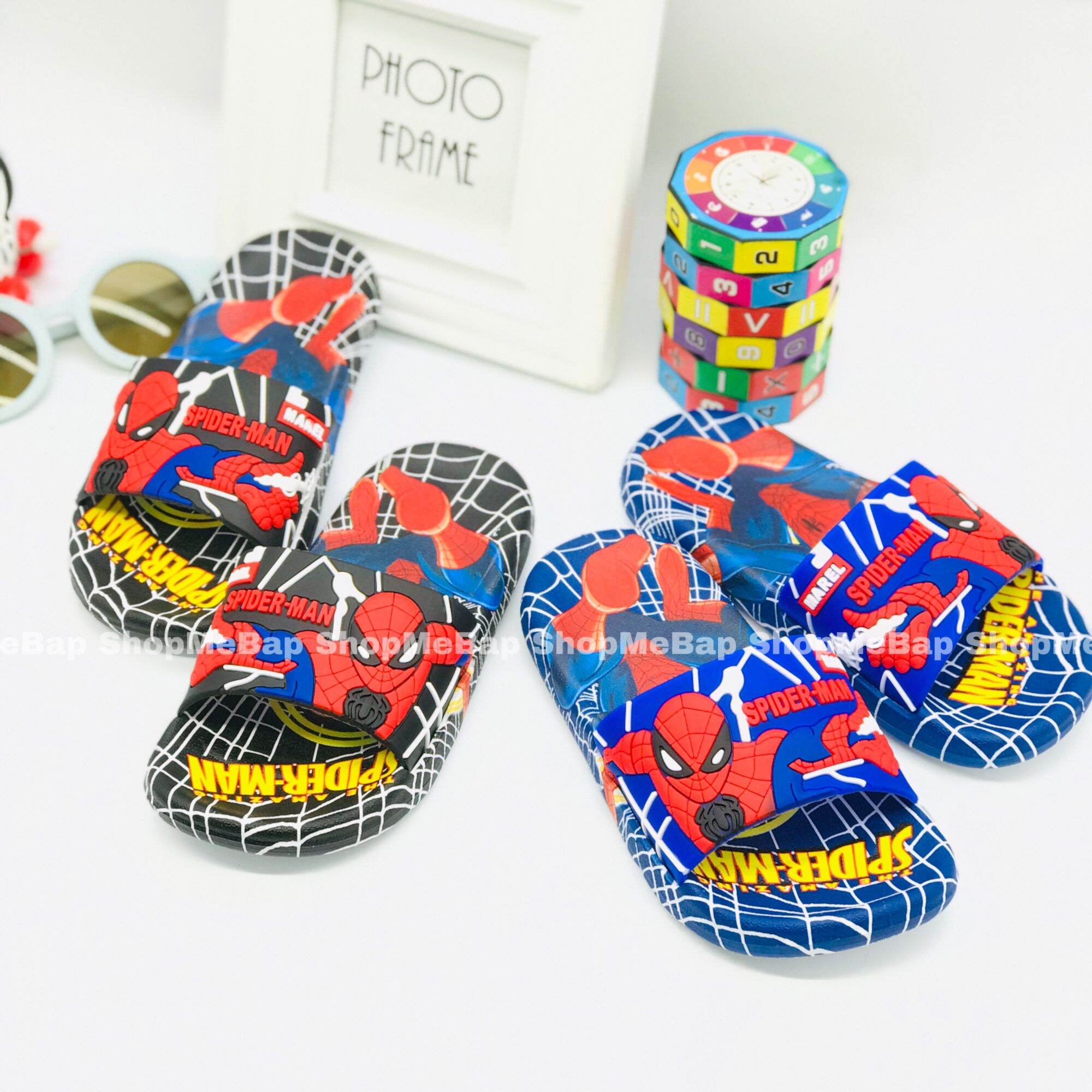 Dép lê nhền nhện in 3D sắc nét siêu đẹp cho bé trai