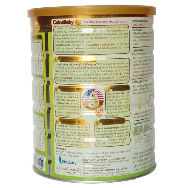 Colosbaby Gold 1+ 800gr (date 2026 mã Qr tích xu- quà)