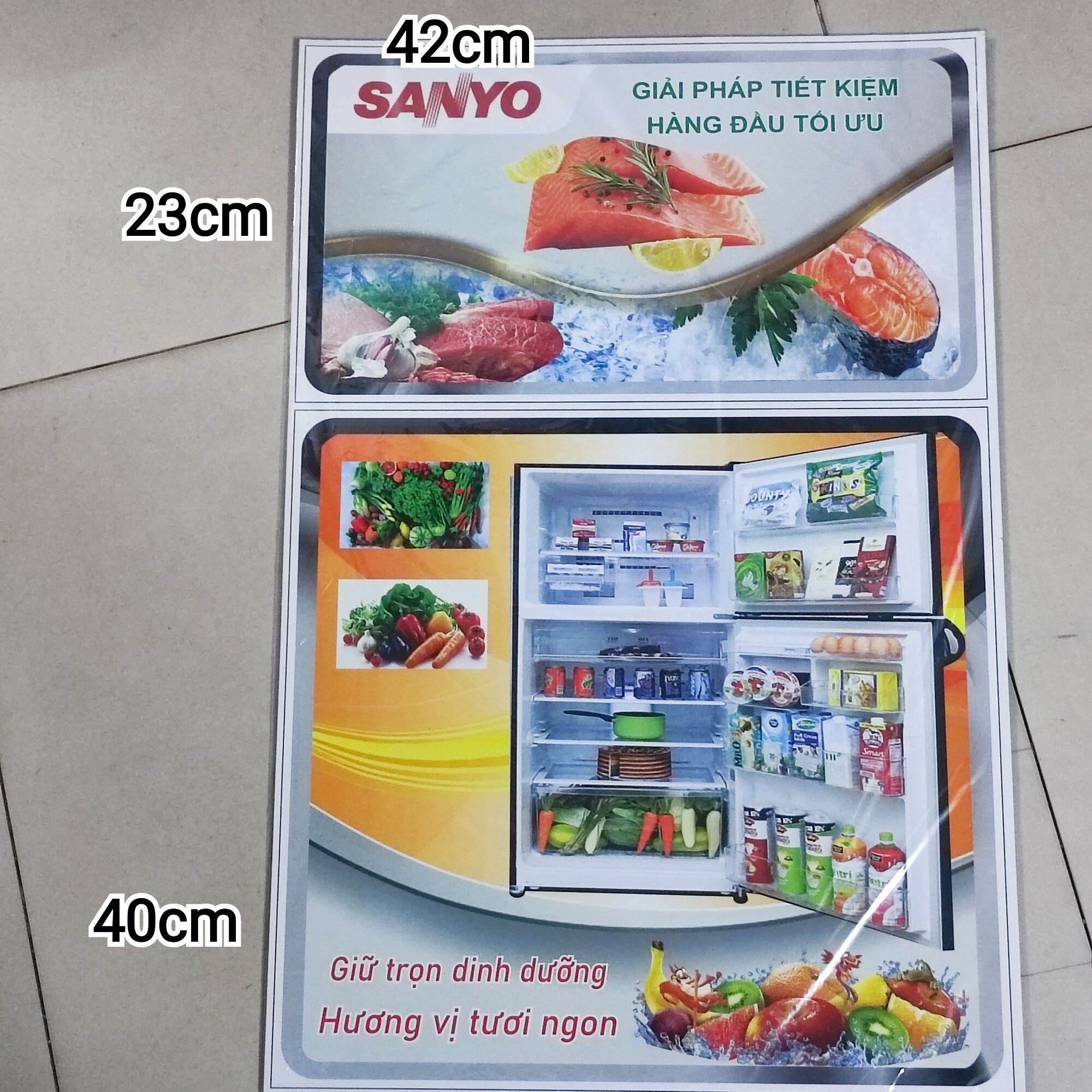 Tem dán tủ lạnh Sanyo