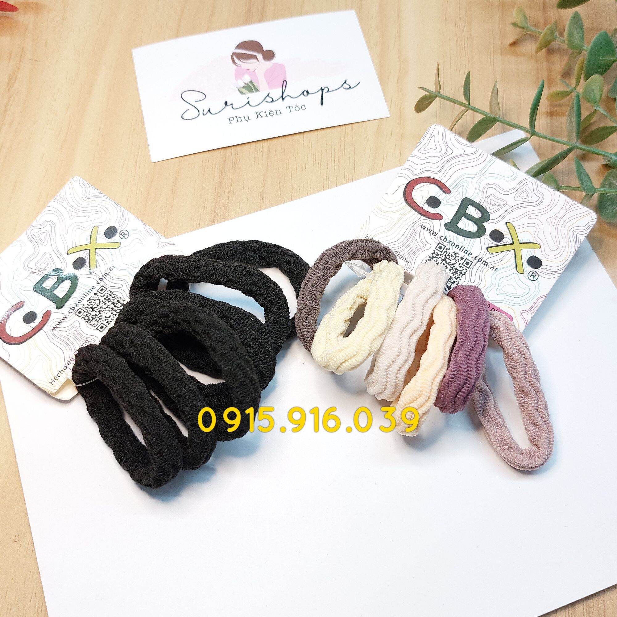 Set 6 Thun Buộc Tóc, Cột Tóc Nữ