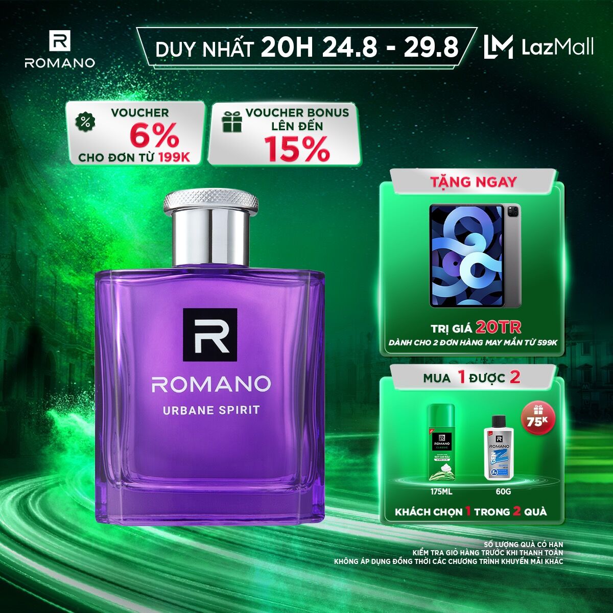 Romano nước hoa edp urbane spirit 100ml