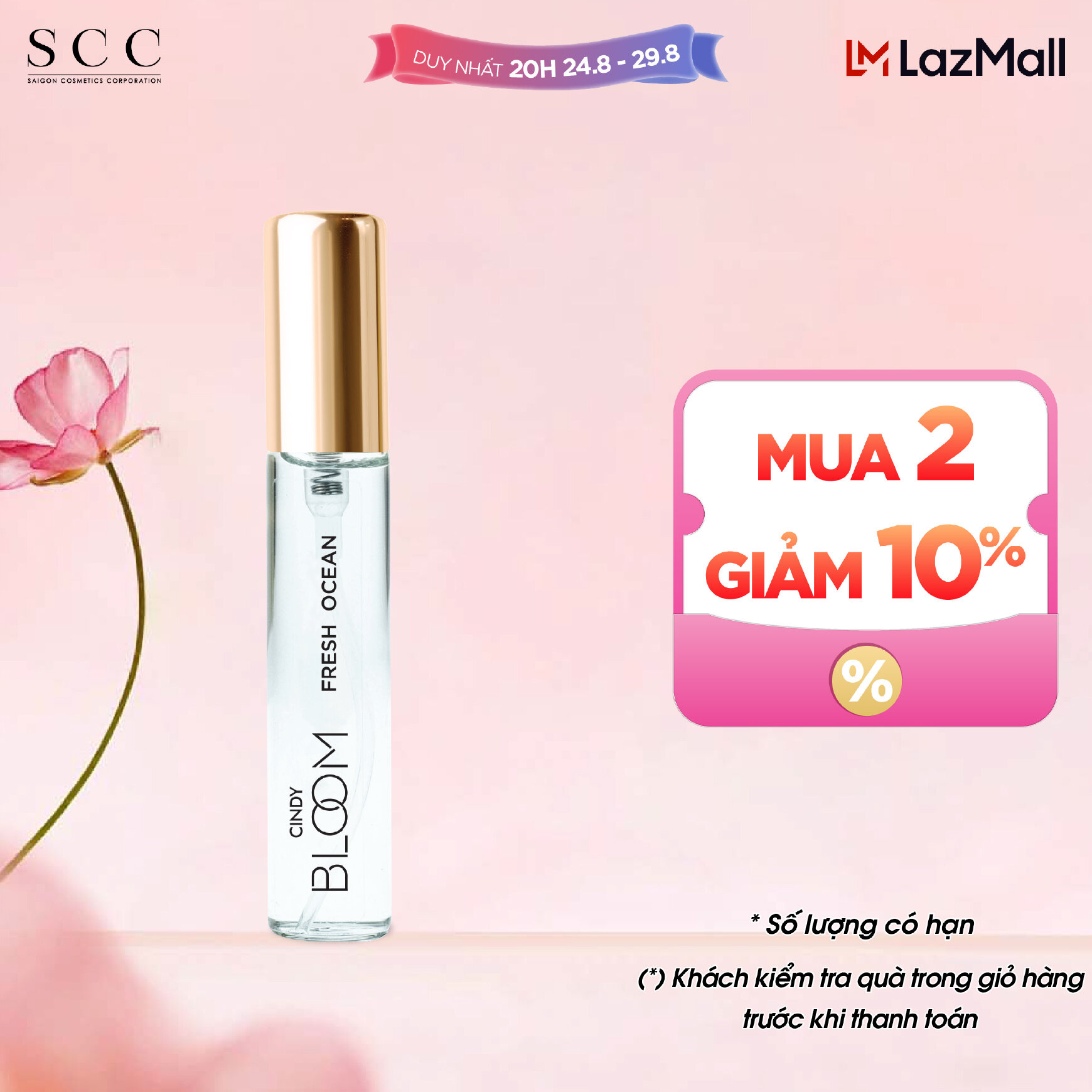 Nước hoa nữ Cindy Bloom Fresh Ocean hương năng động trẻ trung 10ml