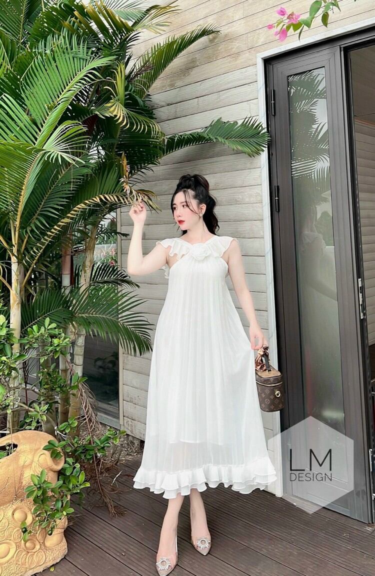 đầm dập ly vải voan mềm mịn