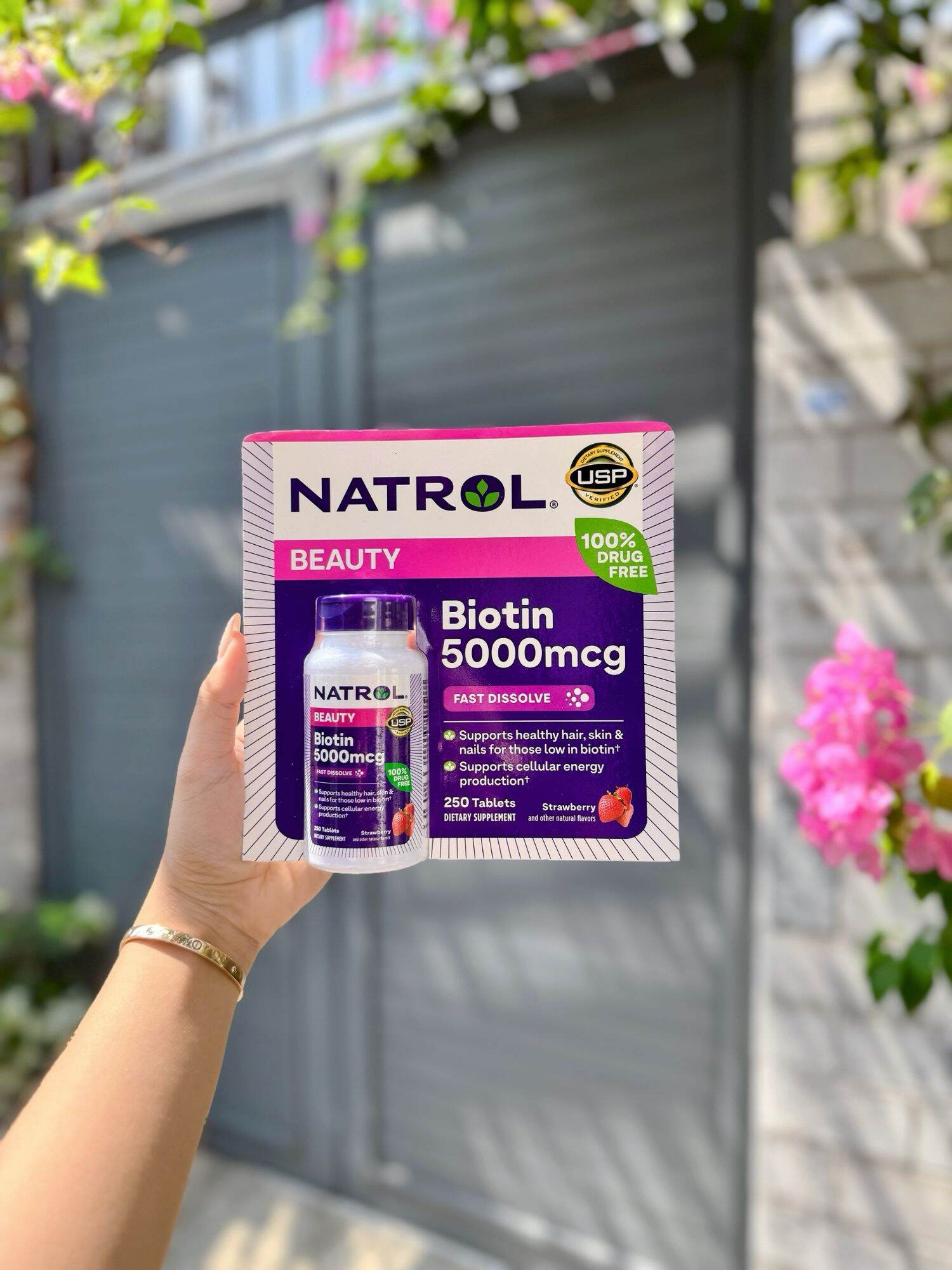 Biotin beauty Natrol 5000mcg hộp 250 viên