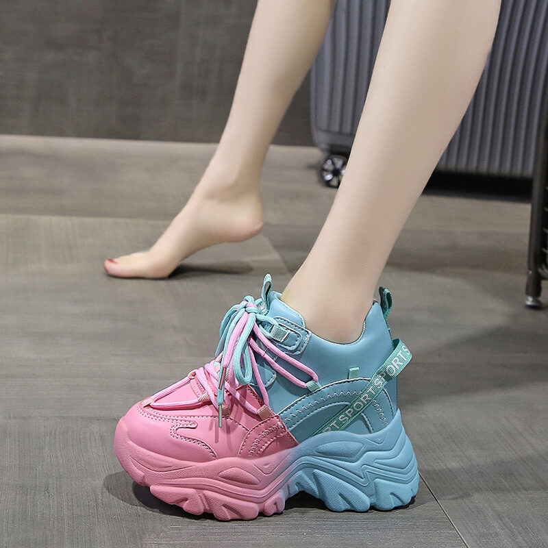 Giày Chunky Sneaker Độn Cao Bên Trong Giày Thể Thao Đế Dày Mẫu Hot Nổi Tiếng Trên Mạng Siêu Hot Màu Sắc Mẫu Mới Mùa Xuân Năm 2022 Sành Điệu Instagram Cho Nữ