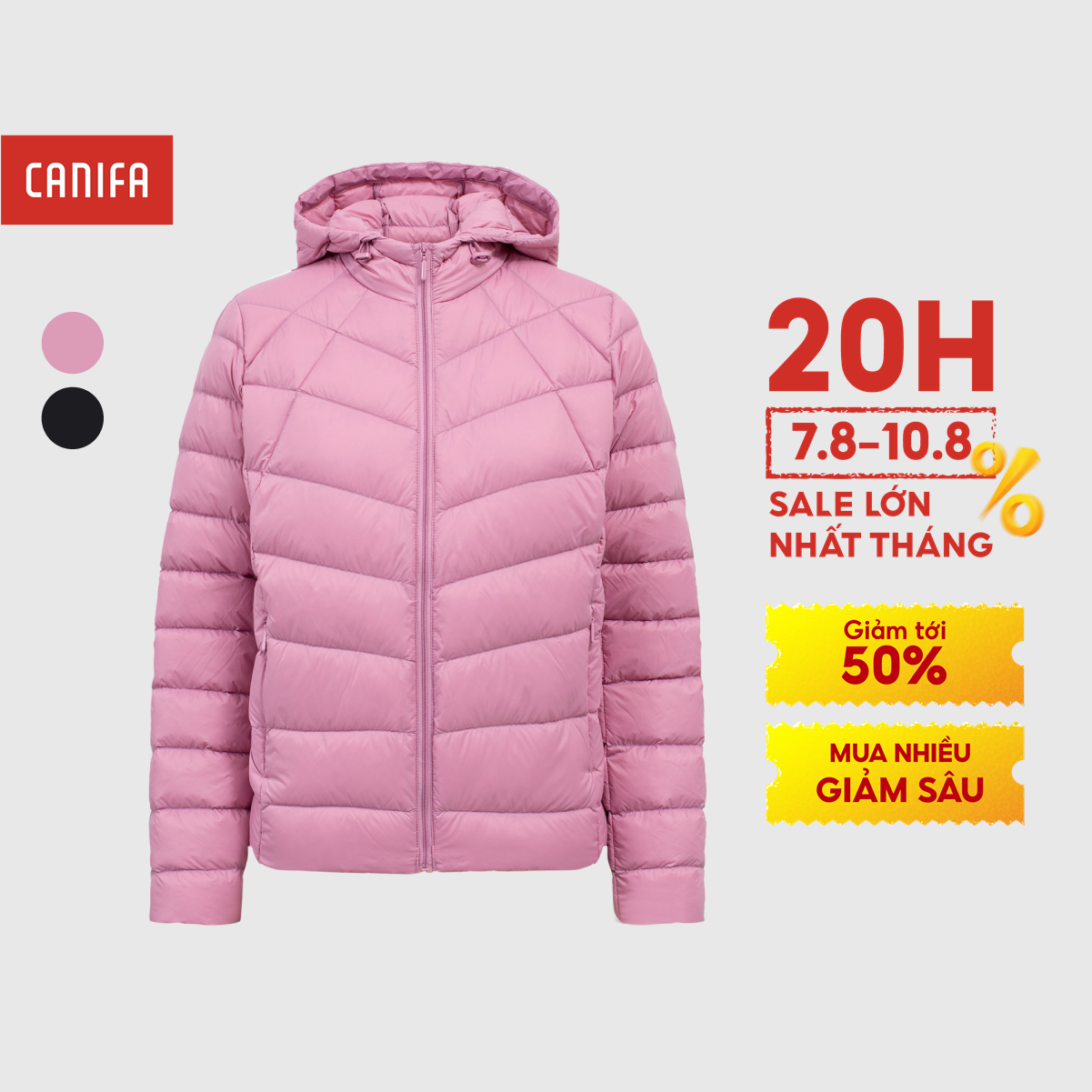 [20H 7-10.8 VOUCHER TỚI 1 TRIỆU] Áo khoác lông vũ nữ CANIFA 6OT24W012