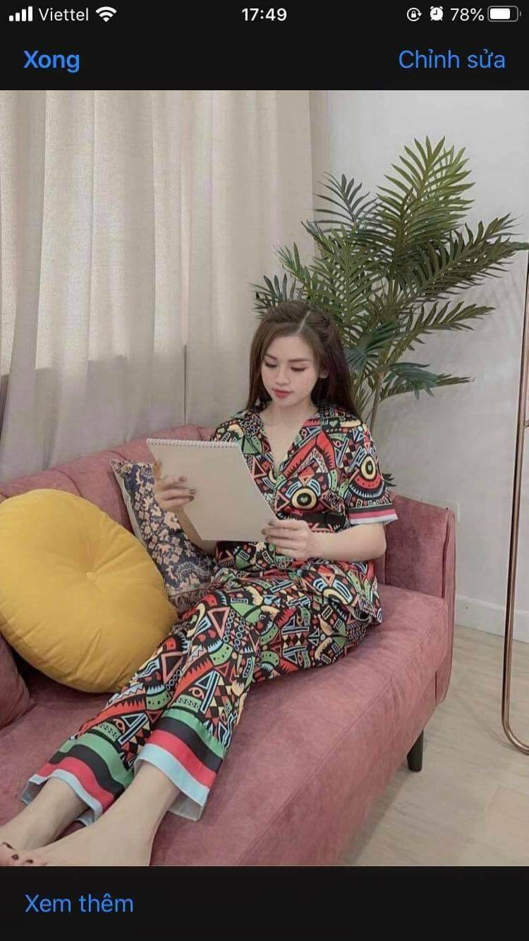 (SALE-XÃ HÀNG ) BỘ PIJAMA CÁNH DƠI VẢI LỤA MANGO- SATIN