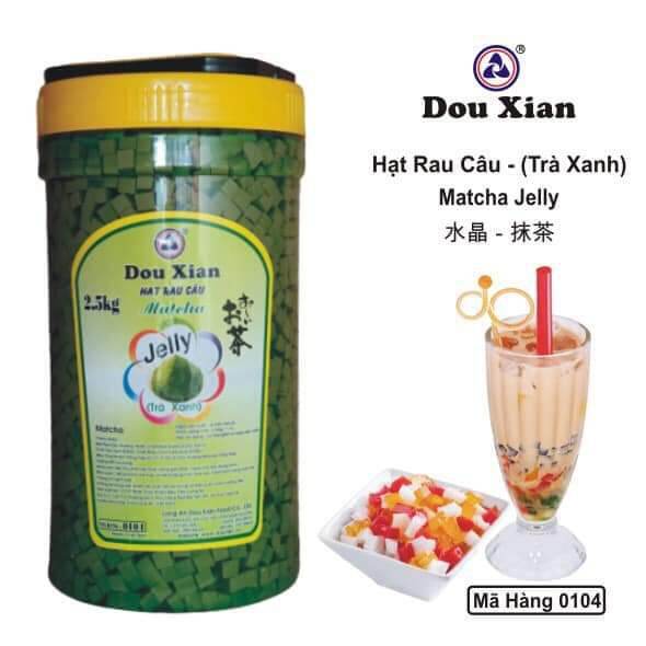 Thạch rau câu trà xanh 2.5kg ,topping trà sửa