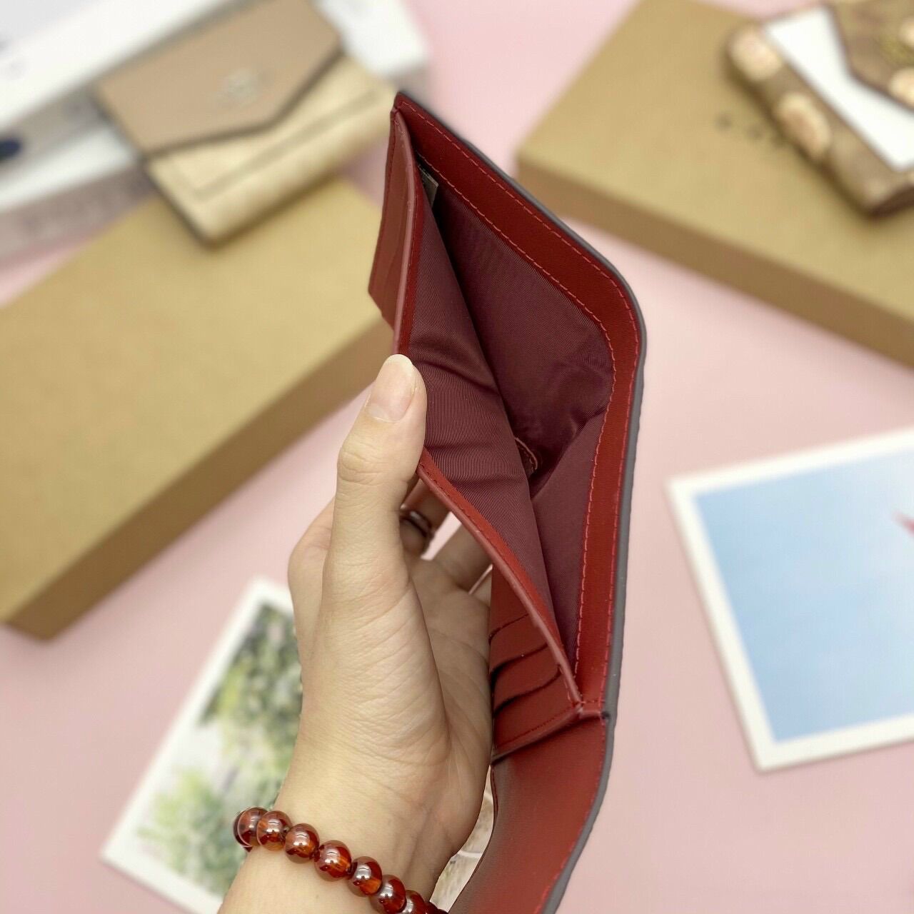 [HCM]Ví Coach ngắn nắp bì thư xinh xắn