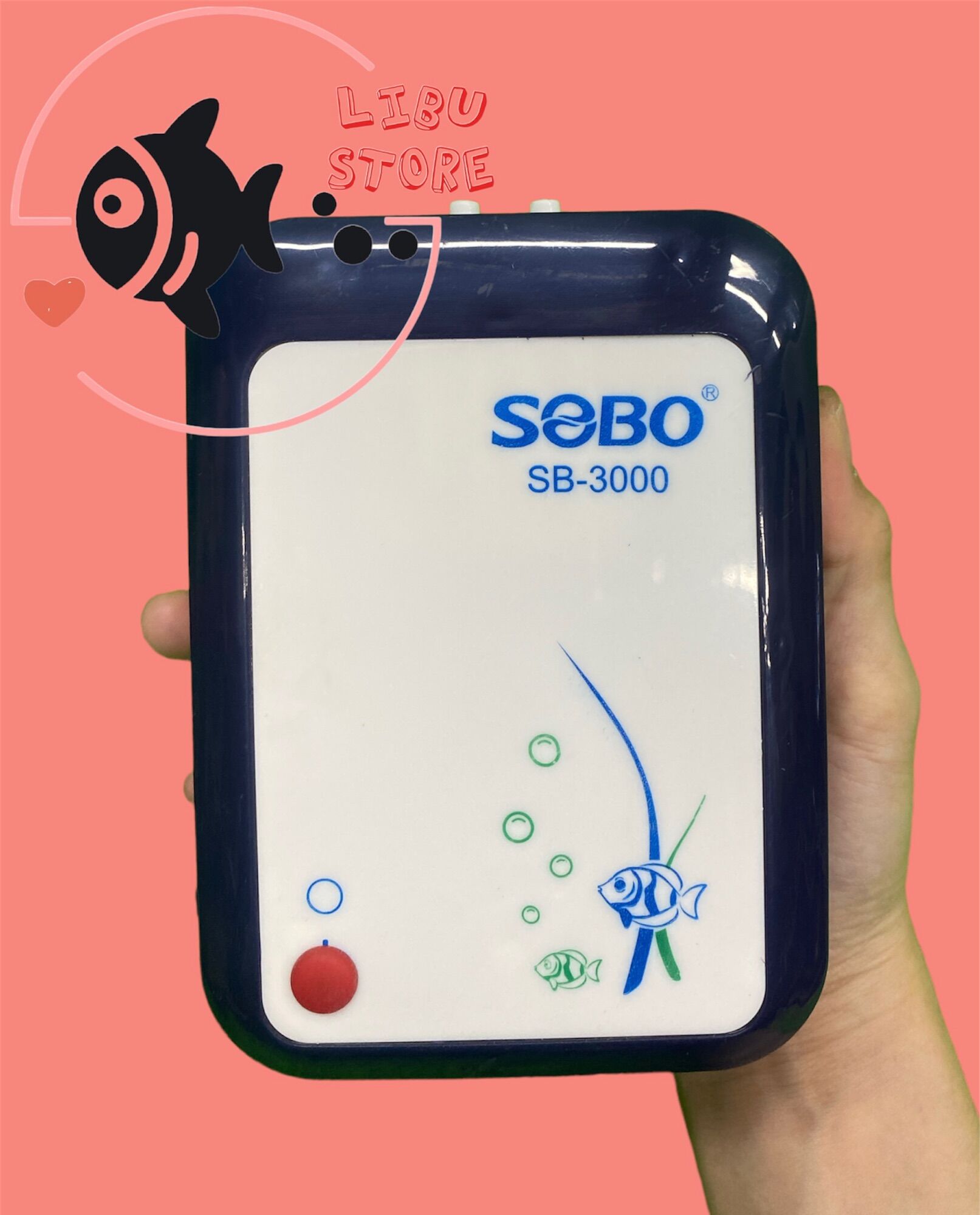 Máy Oxy Tích Điện 2 Vòi SOBO SB-3000 Cho Hồ Cá