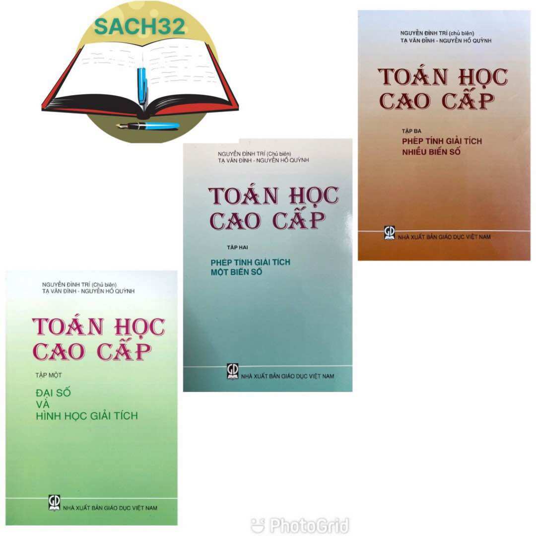 Combo 3 cuốn toán cao cấp tập 1 +tập 2 + tập 3 - nguyễn đình trí