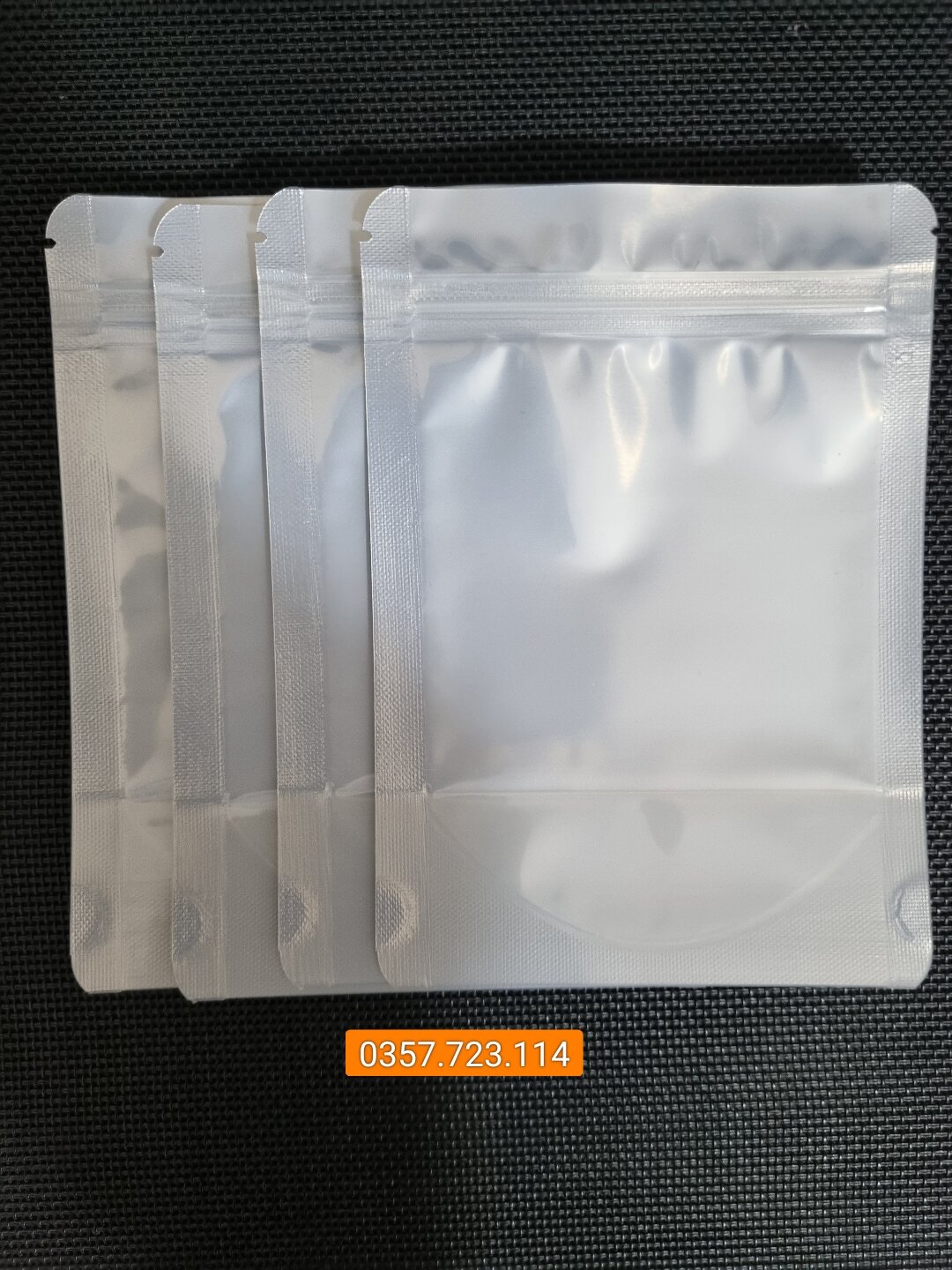 100g Túi zip 1 mặt trong 1 mặt bạc