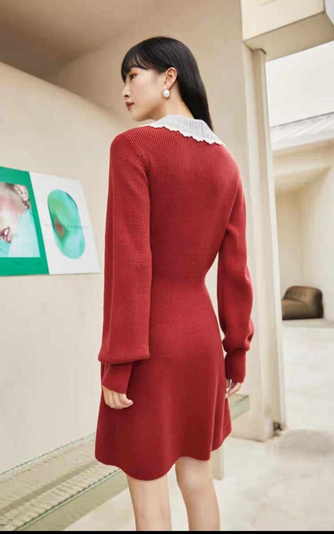 VÁY LEN CỔ PETER PAN THÁO RỜI VERO
