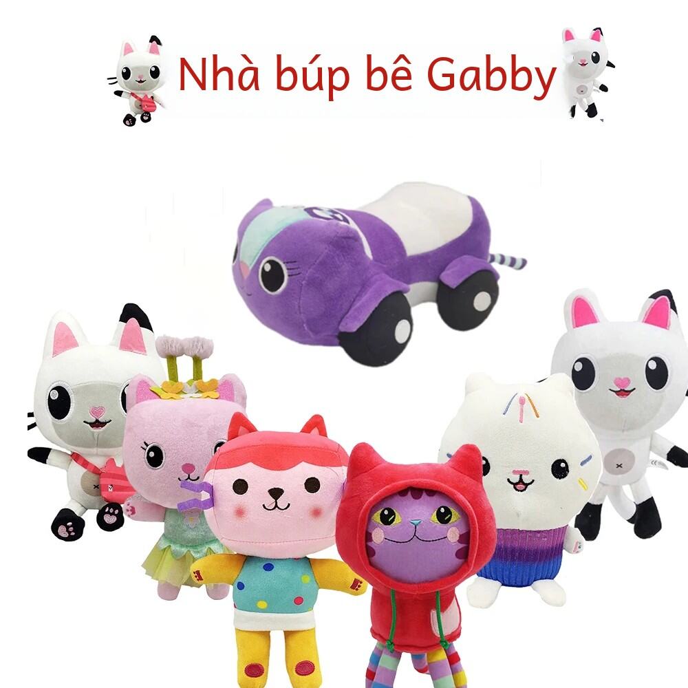 Nhà Búp Bê Của Gabby Sang Trọng Đồ Chơi Mercat Hoạt Hình Thú Nhồi Bông Mèo Cười Xe Ô Tô Lý Tưởng Quà Tặng Sinh Nhật Cho Bé Gái Từ 3-6Y Unisex PP Cotton Đầy