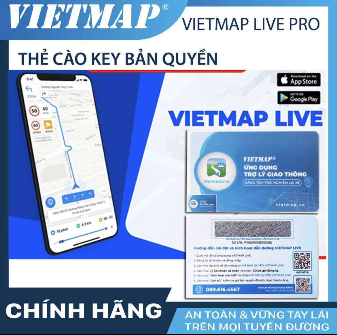 Vietmap Live Pro dẫn đường cho oto có đầy đủ cảnh báo giao thông