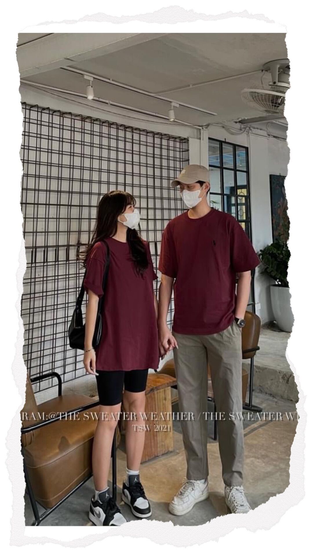 (Ảnh thật) Áo phông thêu hình nhỏ basic oversize the.sweaterweather TSW