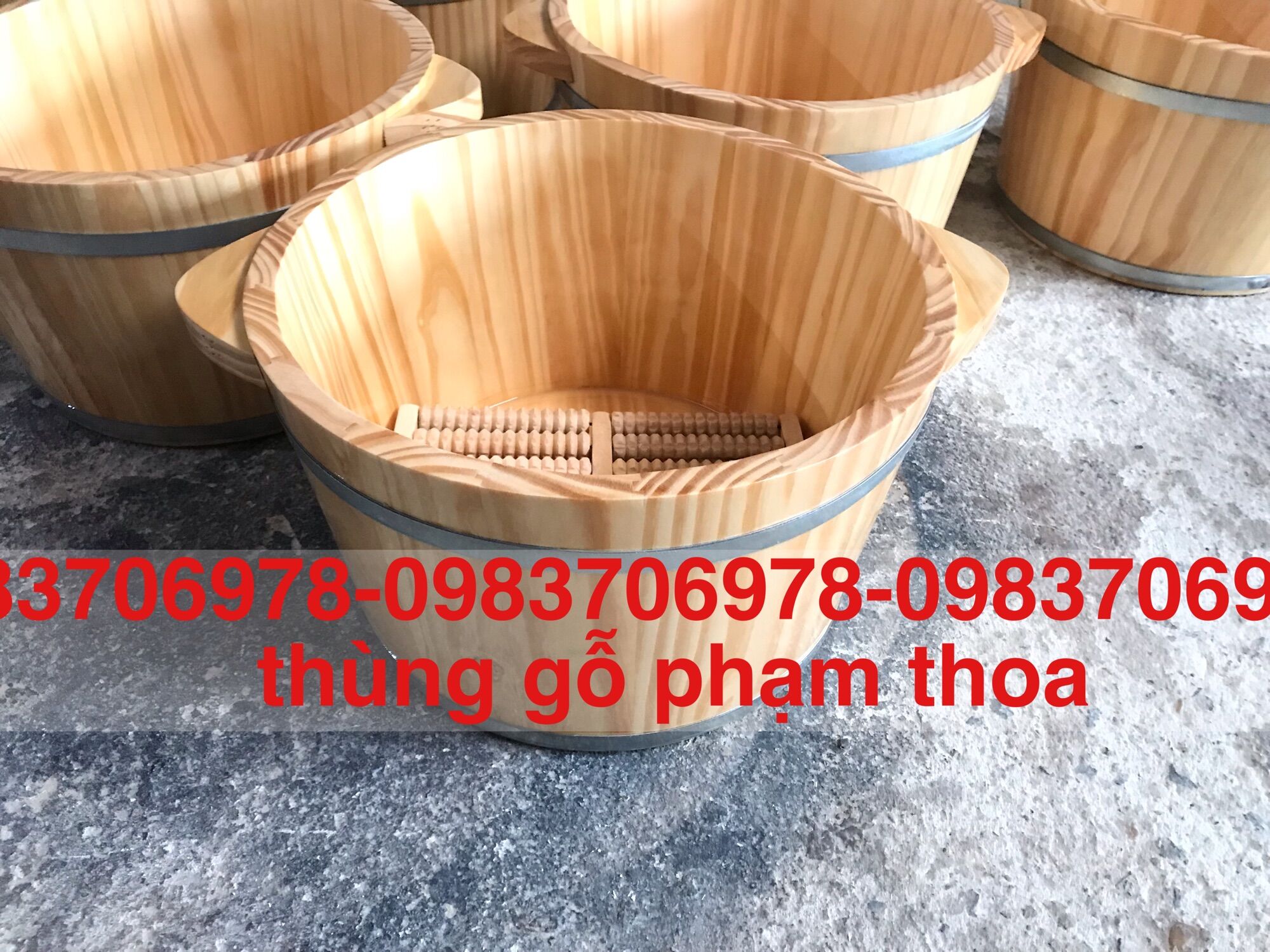 Chậu gỗ ngâm chân bàn lăn masager(gỗ nhập loại 1)