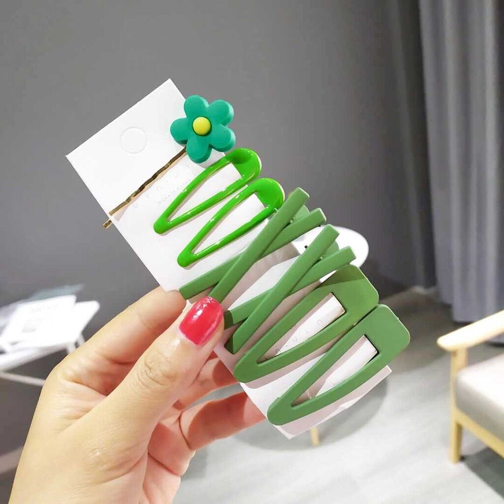 🔥🔥Xả Kho_ 5 Set Kẹp (35 Cái) Hoa Nhiều màu (set 7 cái giống hình)