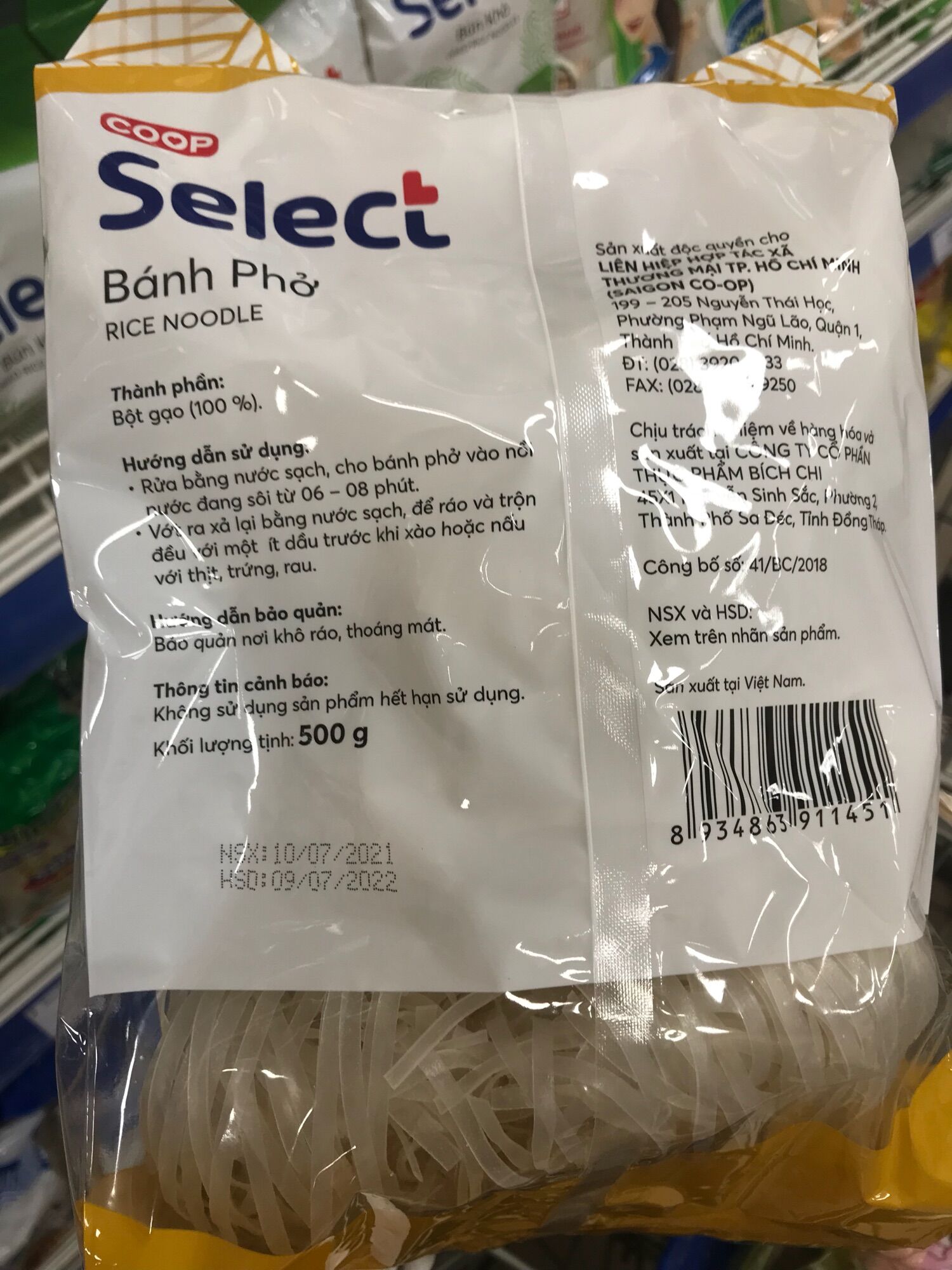bánh phở coop Select 500gr