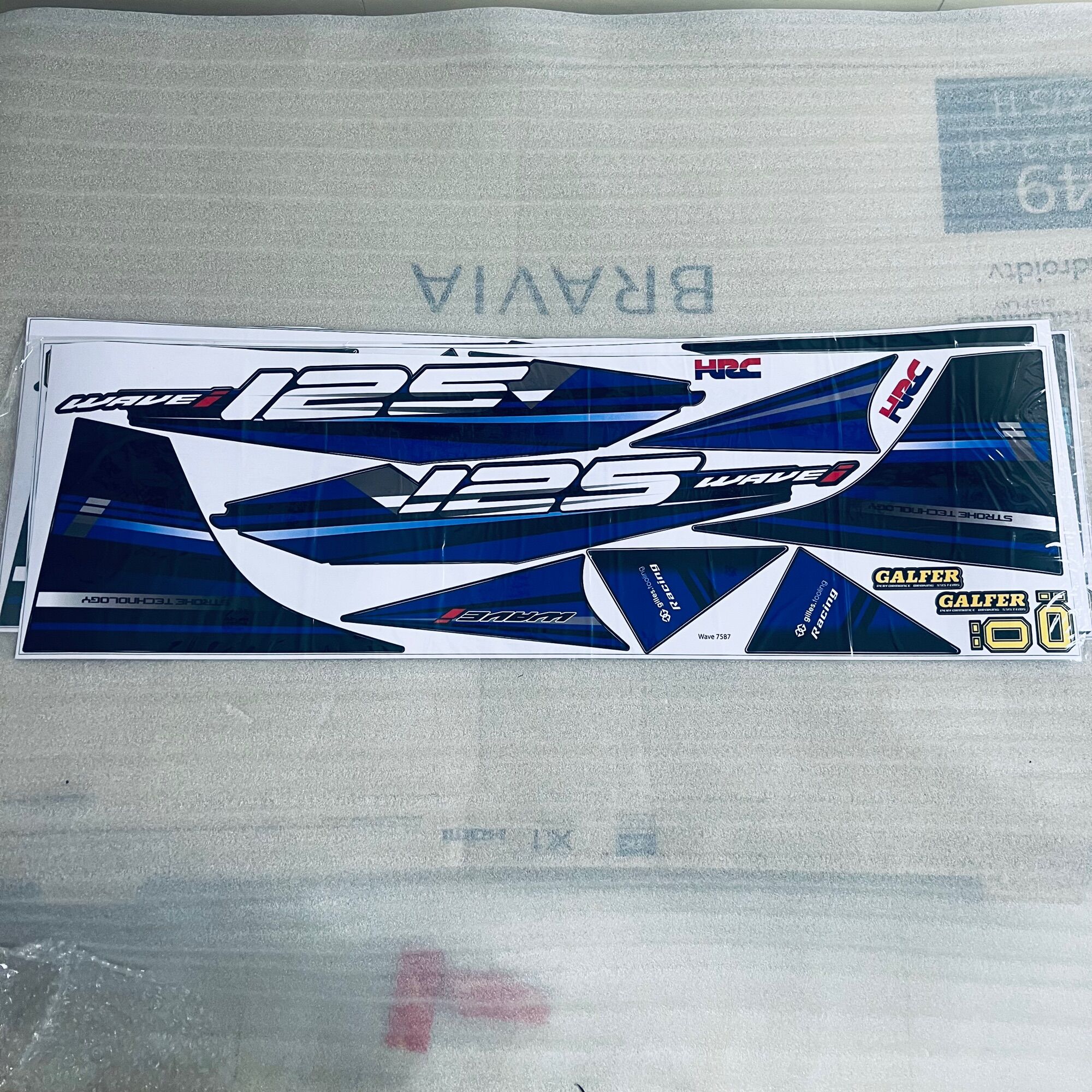 Team tem xe wave 125i dán cho wave 110 50 100 xanh đen