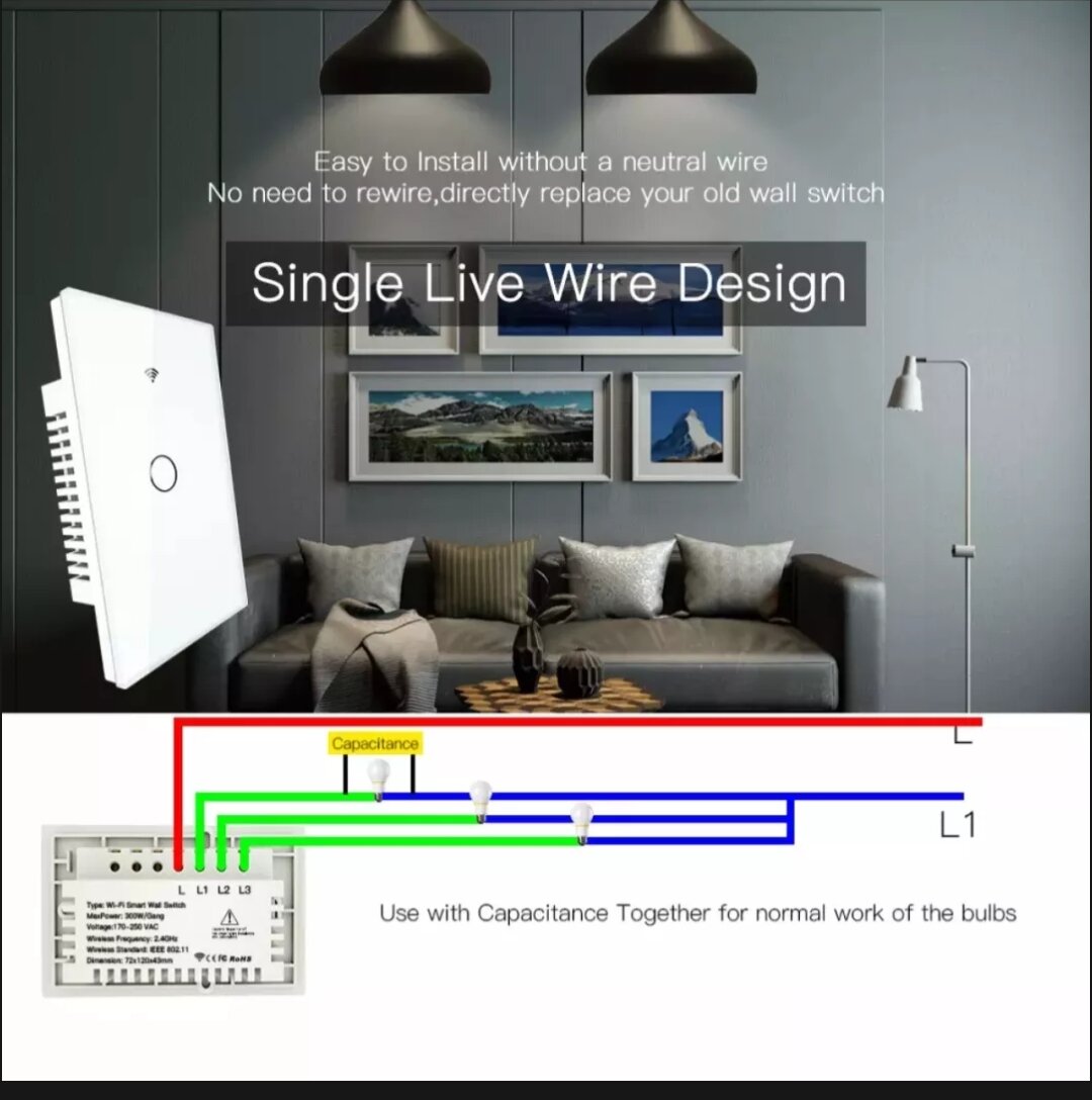 Công tắc Thông minh Tuya wifi +RF