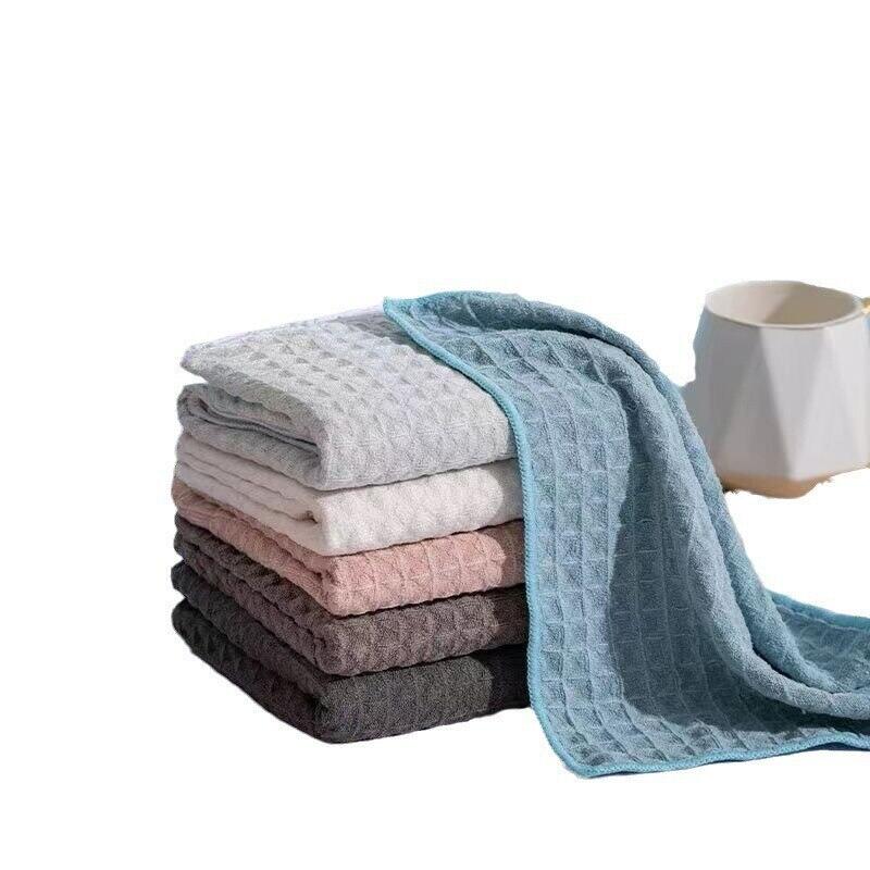6 cái Waffle vải hộ gia đình không tóc đổ, hấp thụ nước mạnh mẽ, và traceless làm sạch nhỏ Khăn vuông 9,5x9,5 inch