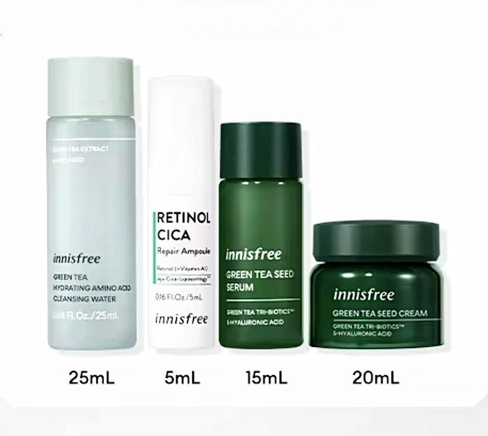 Bộ Sản Phẩm 4 Món Dịu Dạ Dưỡng Ẩm Innisfree Essential Moist Kit