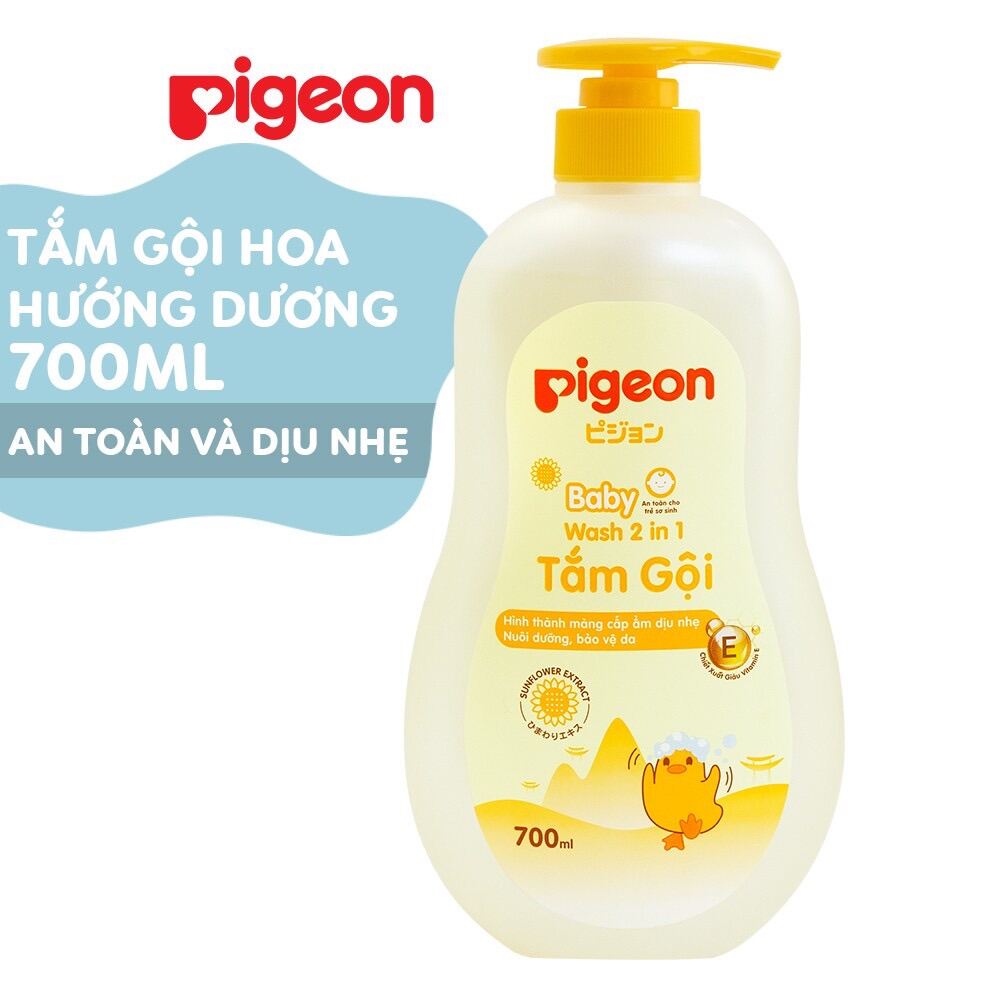 sữa tắm gội dịu nhẹ pigeon 700ml cho da nhạy cảm