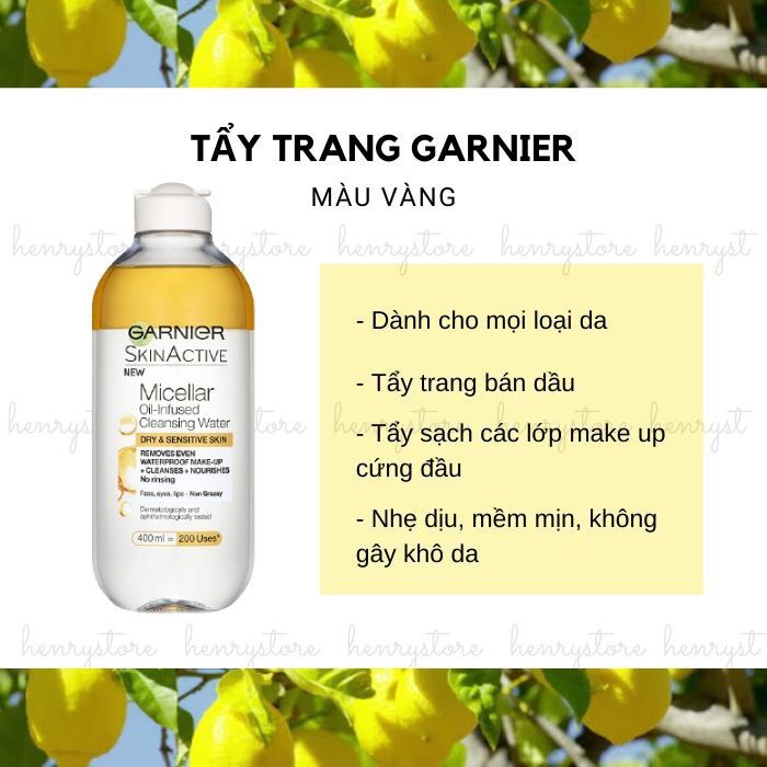 TẨY TRANG GANIER MICELLAR WATER 400ML