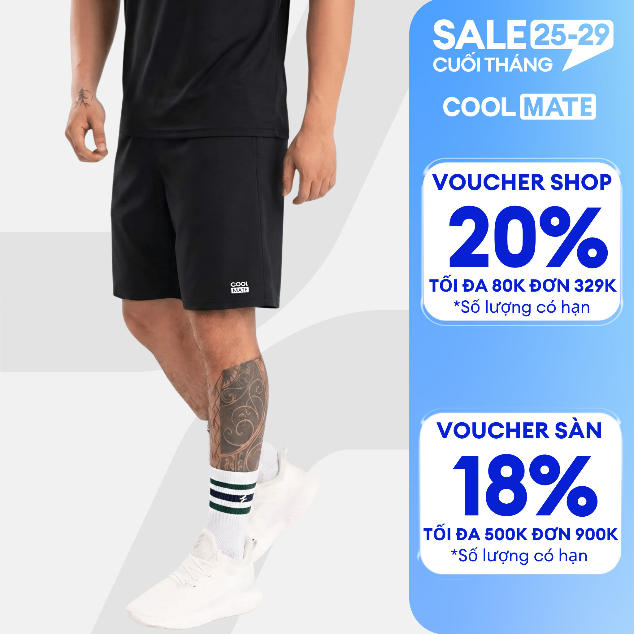 Quần thể thao nam ProMax-S1, quần tập Gym, chạy bộ , Pickleball, Tennis thoáng khí, thấm hút tốt - Coolmate