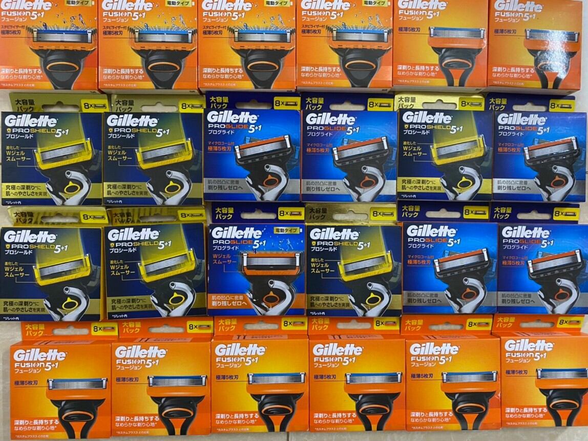 Hộp lưỡi dao cạo thay thế Gillette 5 lưỡi và Skinguard trắng Nhật chính hãng