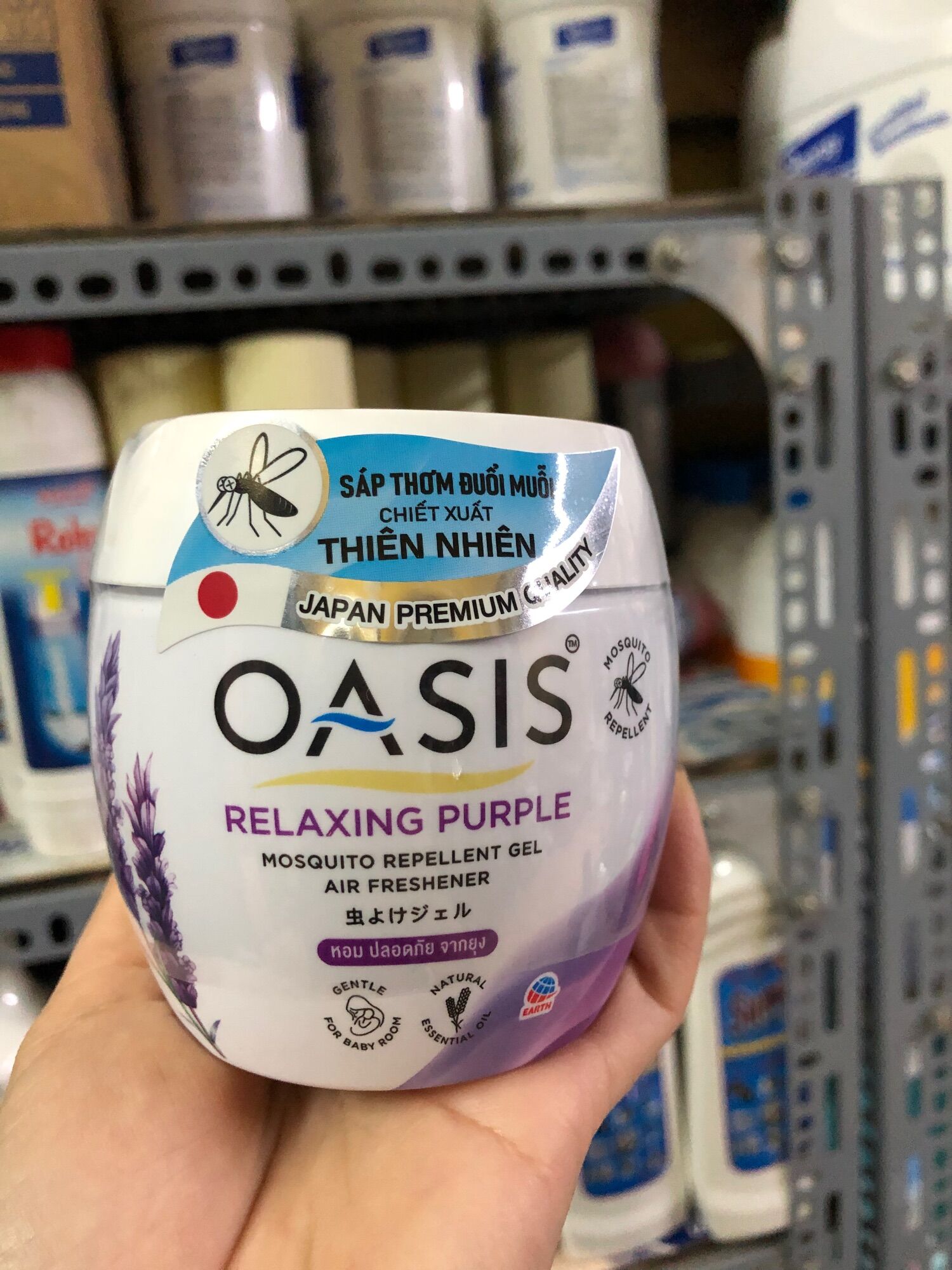 Sáp thơm phòng đuổi muỗi OASIS hương lavender 180g, sáp thơm phòng, khử mùi,thơm lâu