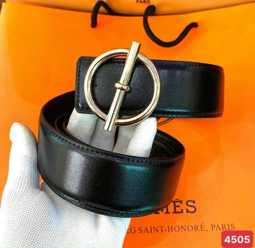 Thắt lưng nam, dây nịt nam moschino mặt vàng