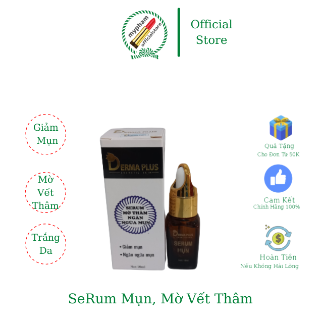 Serum mụn derma plus . mờ vết thâm, trắng da 10ml