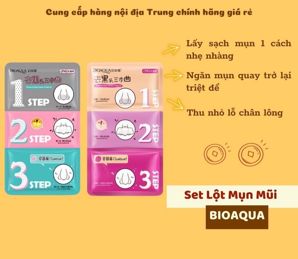Set lột mụn 3 bước