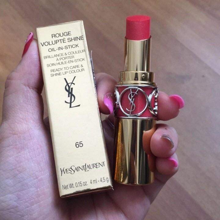 Son YSL Màu 65 Iridescent Coral Đỏ San Hô Óng Ánh