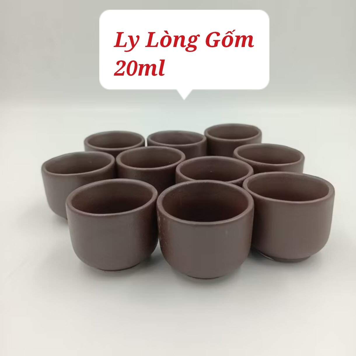 Chén Lòng Xanh đất nung Bát Tràng_Chén uống trà