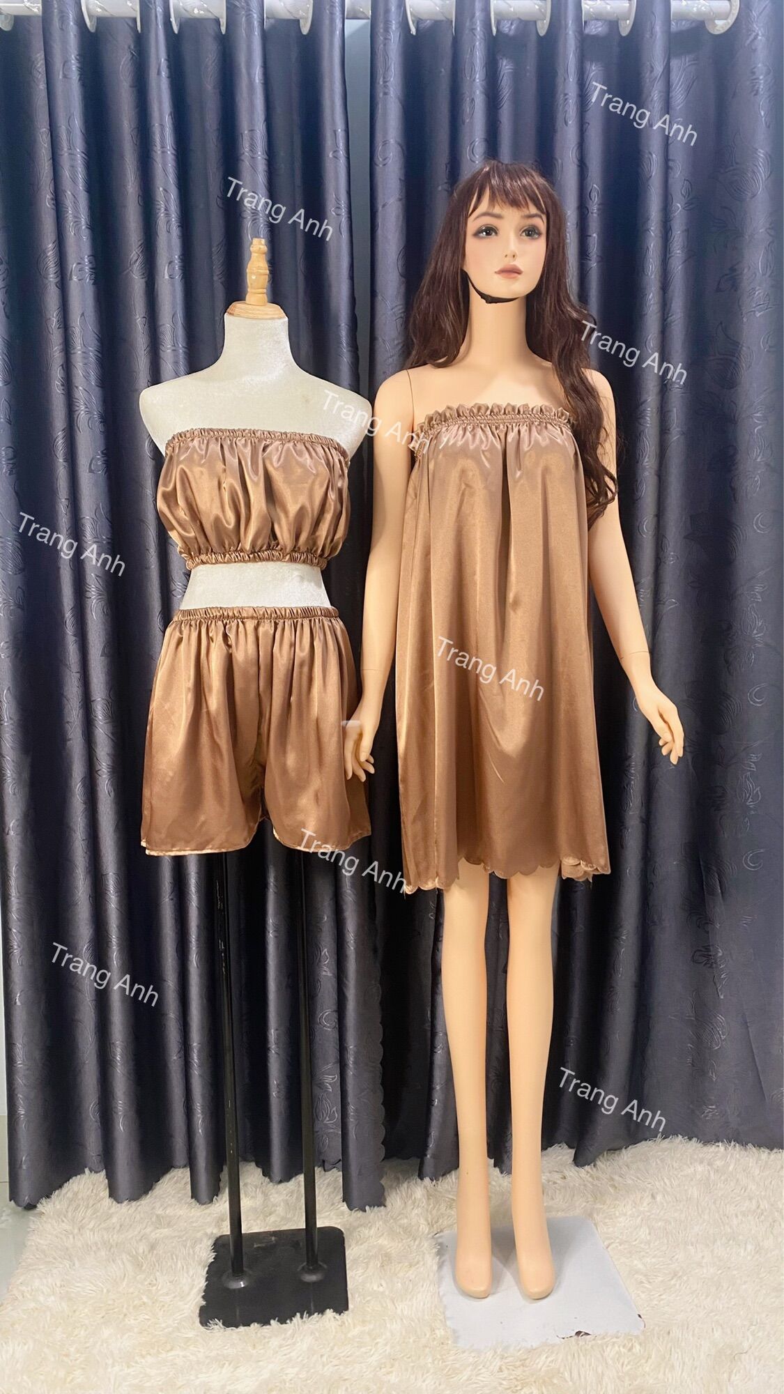 [✅SIÊU ĐẸP✅] váy quây phi lụa mặc trong spa