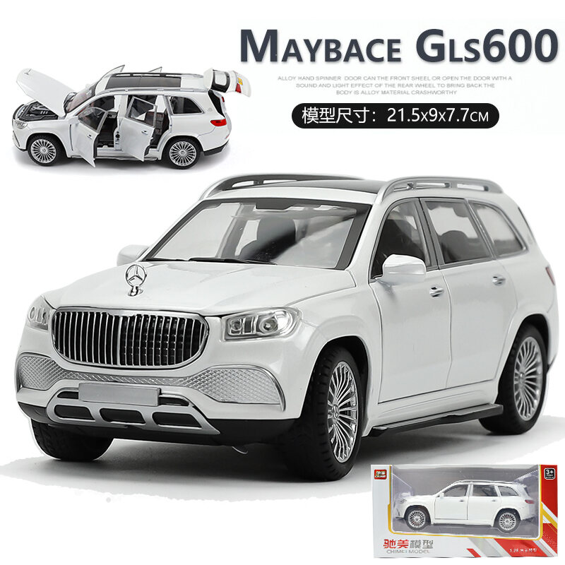 Mô Hình Xe Hơi Mercedes-Benz Maybach Gls600 Mô Hình Ô Tô Hợp Kim 1:24 Mô Phỏng Đồ Chơi Xe Việt Dã Kim Loại Bé Trai Nhỏ