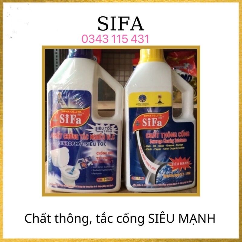 Thông cống, bồn cầu sifa999 - 1400ml siêu mạnh