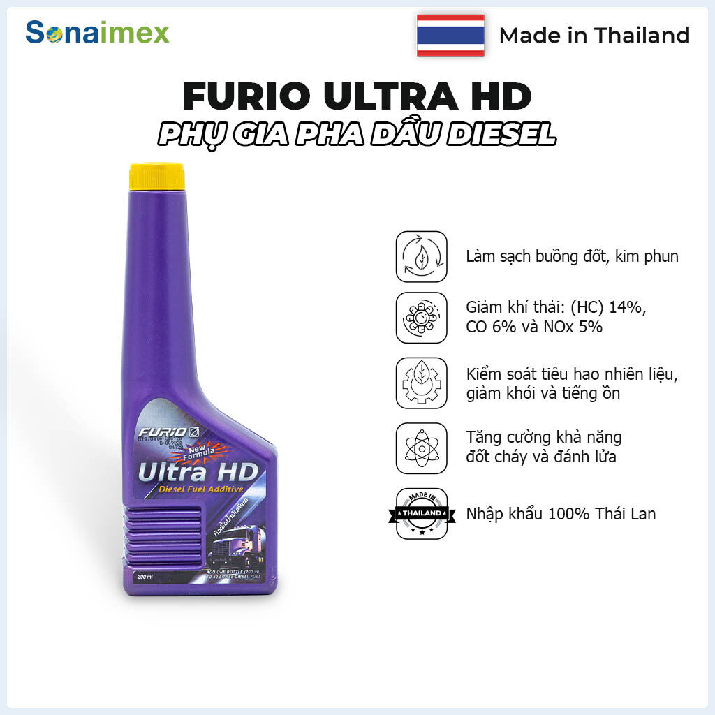 Vệ Sinh Kim Phun Buồng Đốt Oto Máy Dầu, Súc Béc Dầu Ô Tô, Súc Rửa Bình Xăng BCP Ultra HD 200mL Nhập Khẩu Thái Lan Siêu Sạch An Toàn