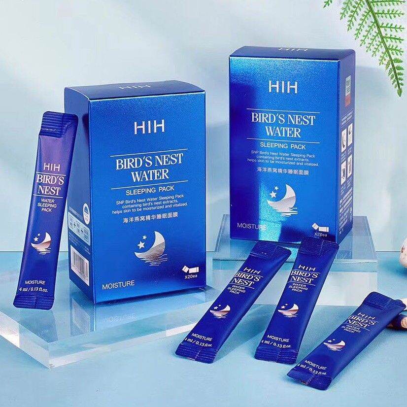 Hộp 20 Gói Nạ Ngủ Tinh Chất Tổ Yến Làm Trắng Sâu Cho Da Hih