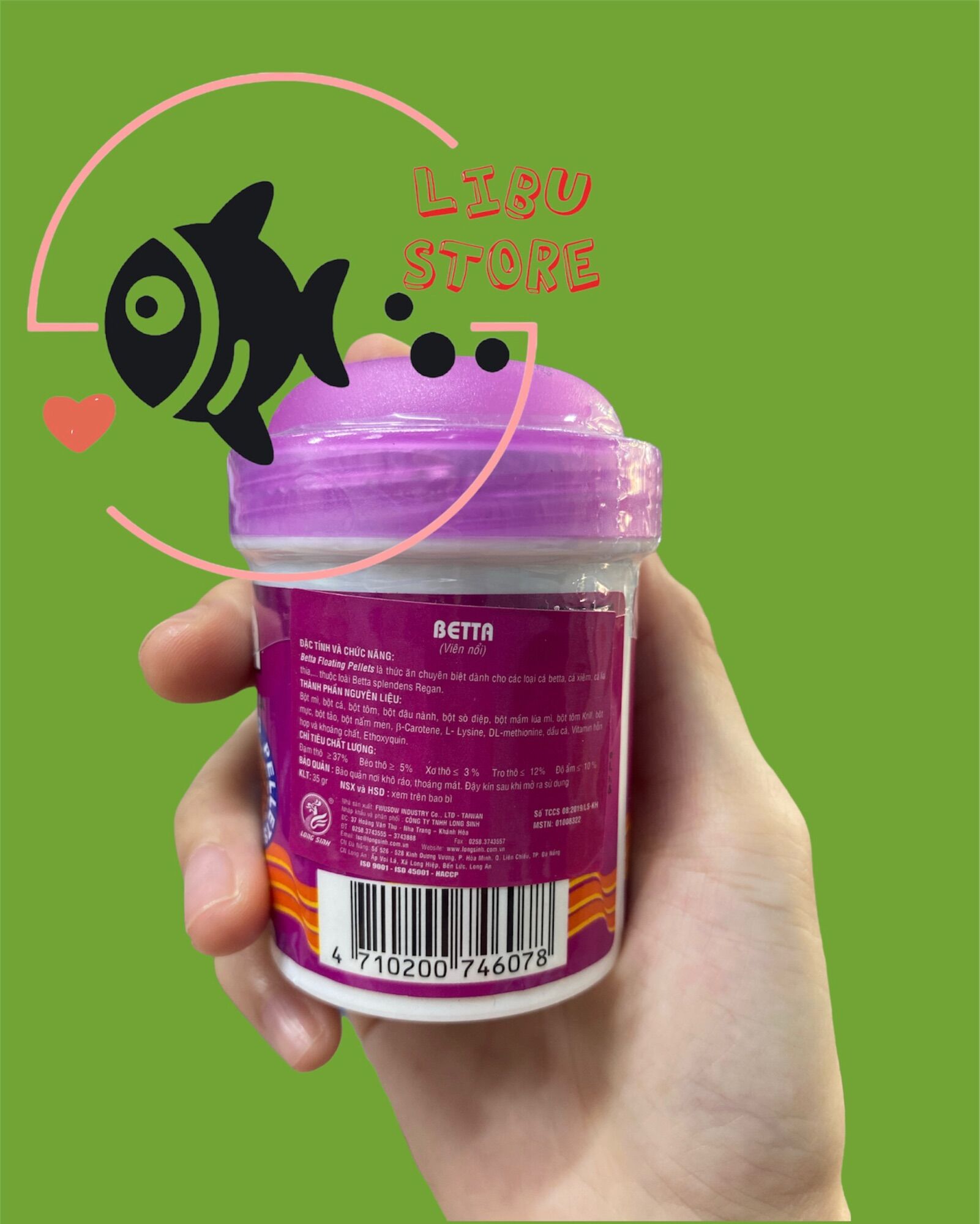 Thức Ăn Cho Cá Betta Pro's Choice Dạng Hạt - Hủ 35gram