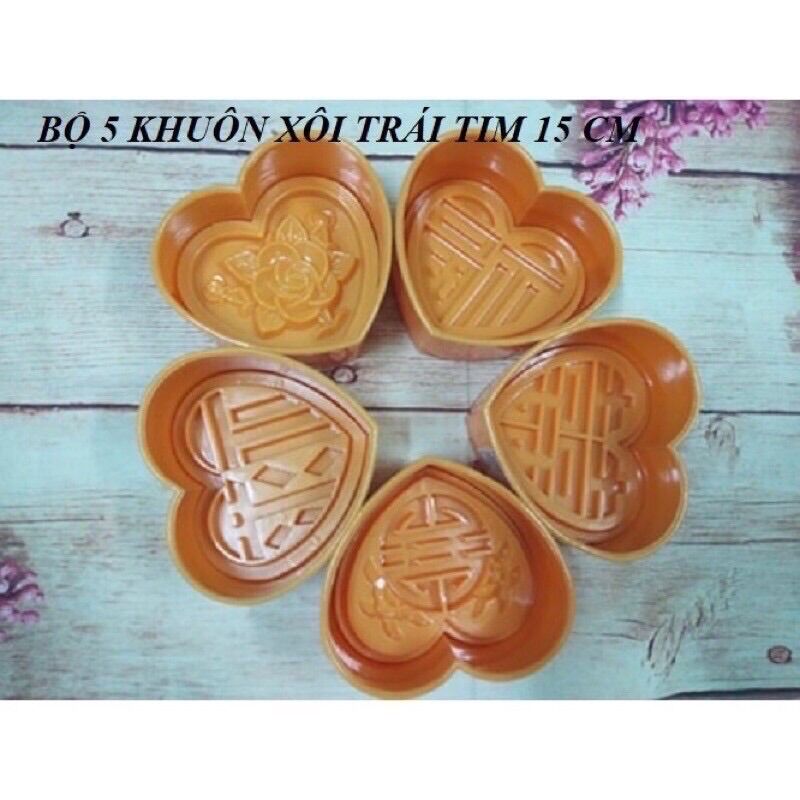[HCM]khuôn nhấn xôi hình trái tim 15cm nhựa cao cấp Vĩnh Trường