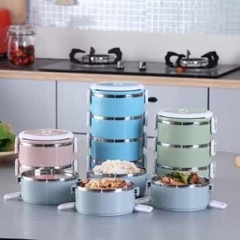 Hộp Đựng Cơm Cặp Lồng Cơm Giữ Nhiệt Lúa Mạch Ruột Inox Chất Lượng Số 1