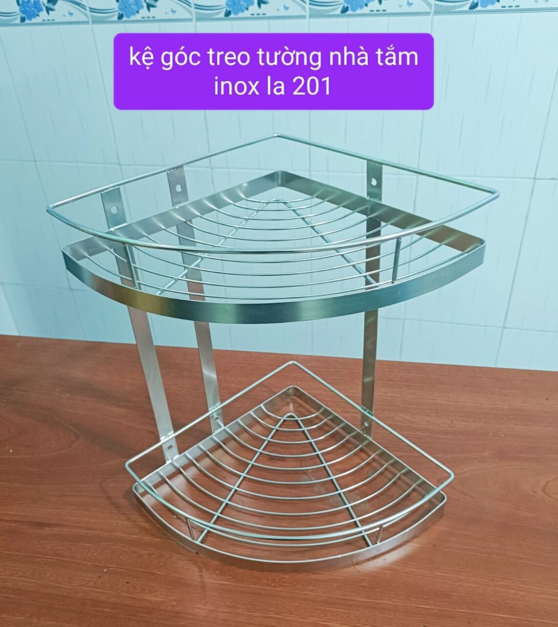 kệ góc nhà tắm inox 201