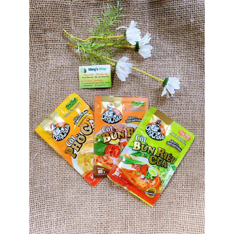 Cốt Phở bò, Phở gà, Bún bò Huế, Bún riêu cua thơm ngon đặc biệt gói 90g